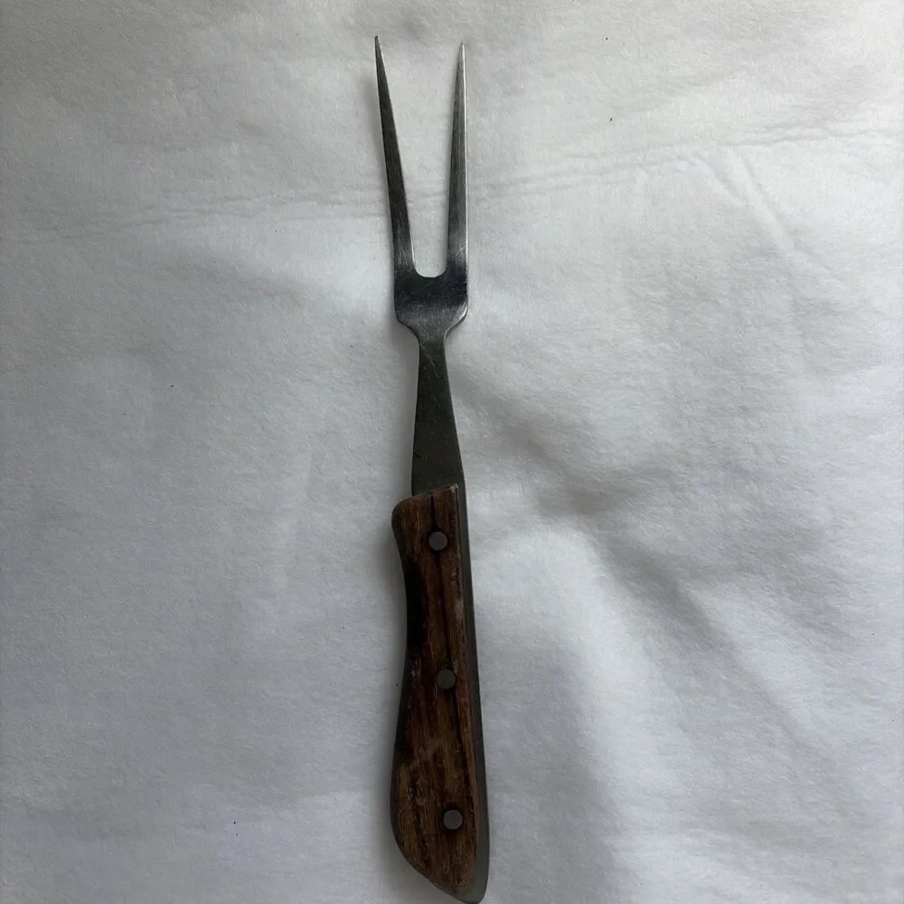 Vintage REGENT SWORDS Stainless Steel Meat Fork with Wood Handle 11